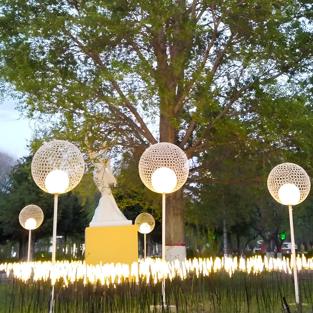 1 Light Solar Dandelion Sphere Garden Stakes Outdoor Lights