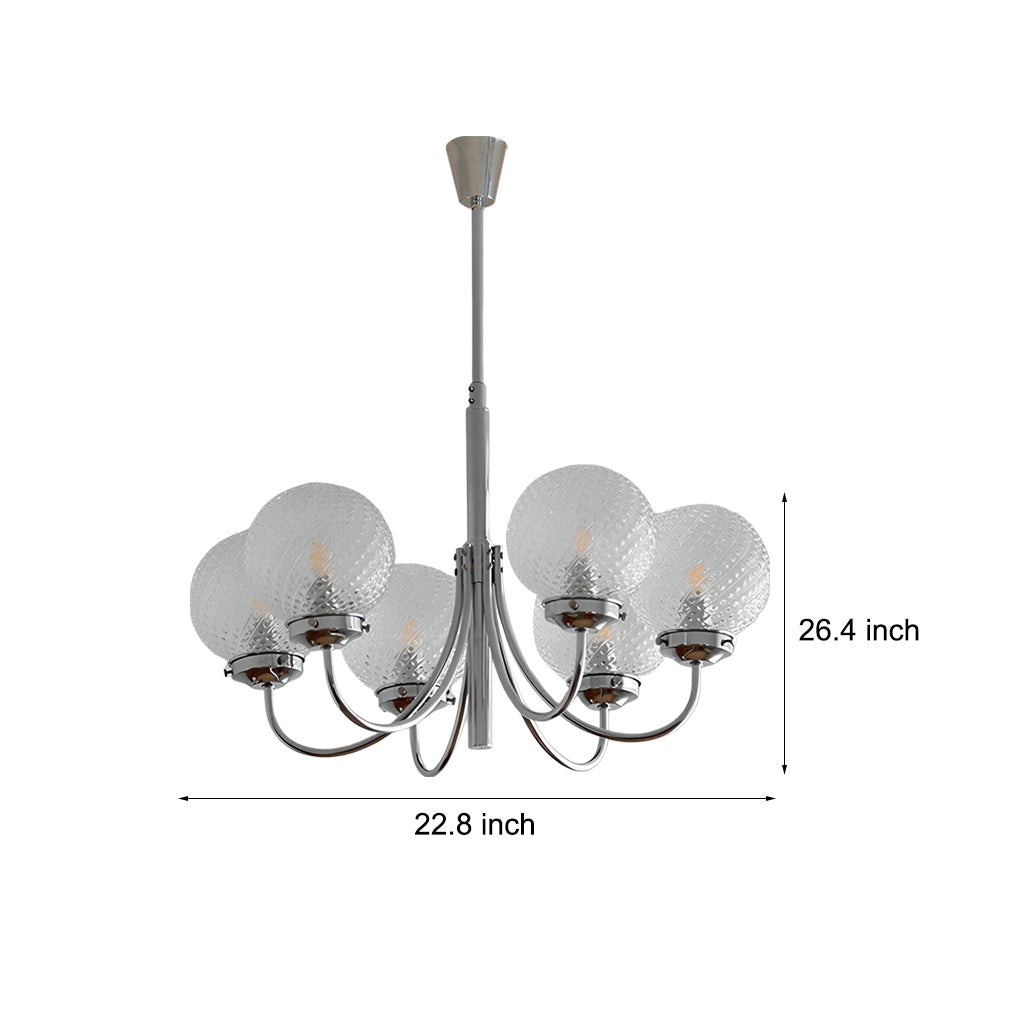 6 Lights Glass Balls Chandelier Li002519