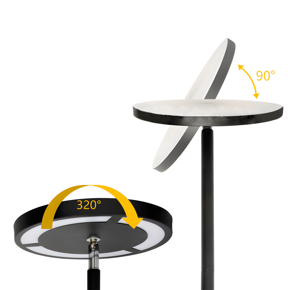 66 Inch Dimmable Rbg Led Torchiere Adjustable Floor Lamp
