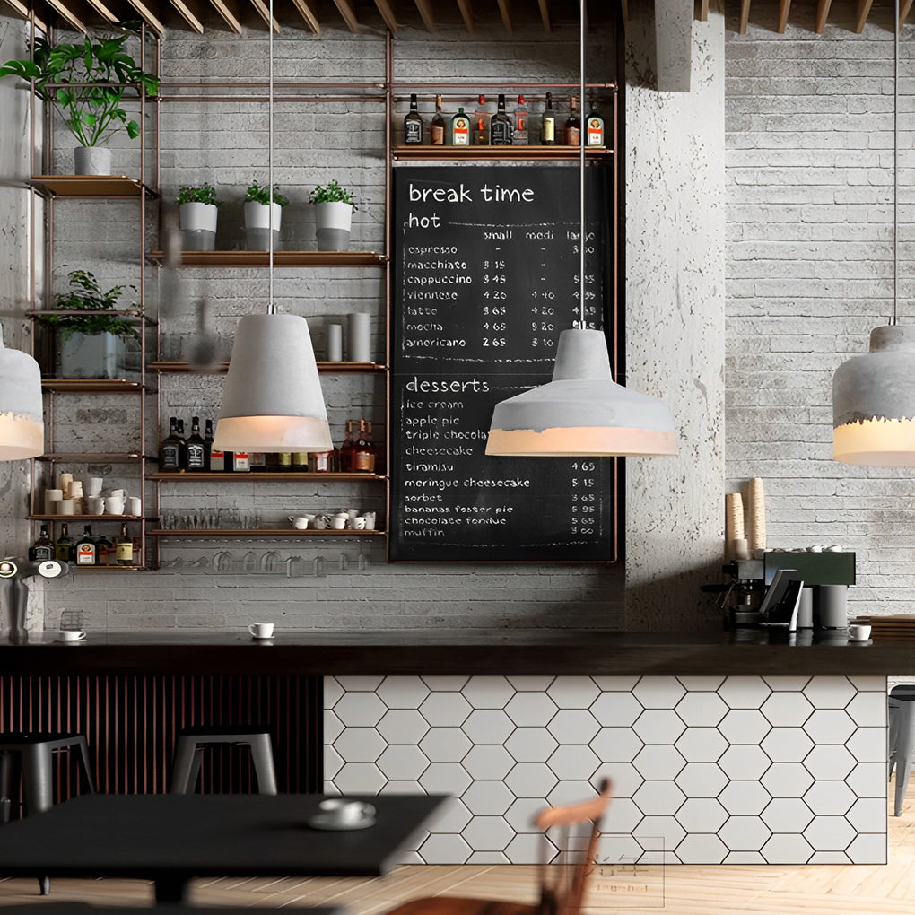 Round Cement Pendant Light Li002290