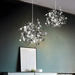 Round Spherical Stainless Steel Disc Decorative Nordic Modern Chandelier