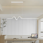 Aurelle Wave LED Pendant Light – Minimalist Nordic Chandelier with Stepless Dimming