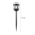 4 Pack Modern Black Solar Led Outdoor Path Light Set