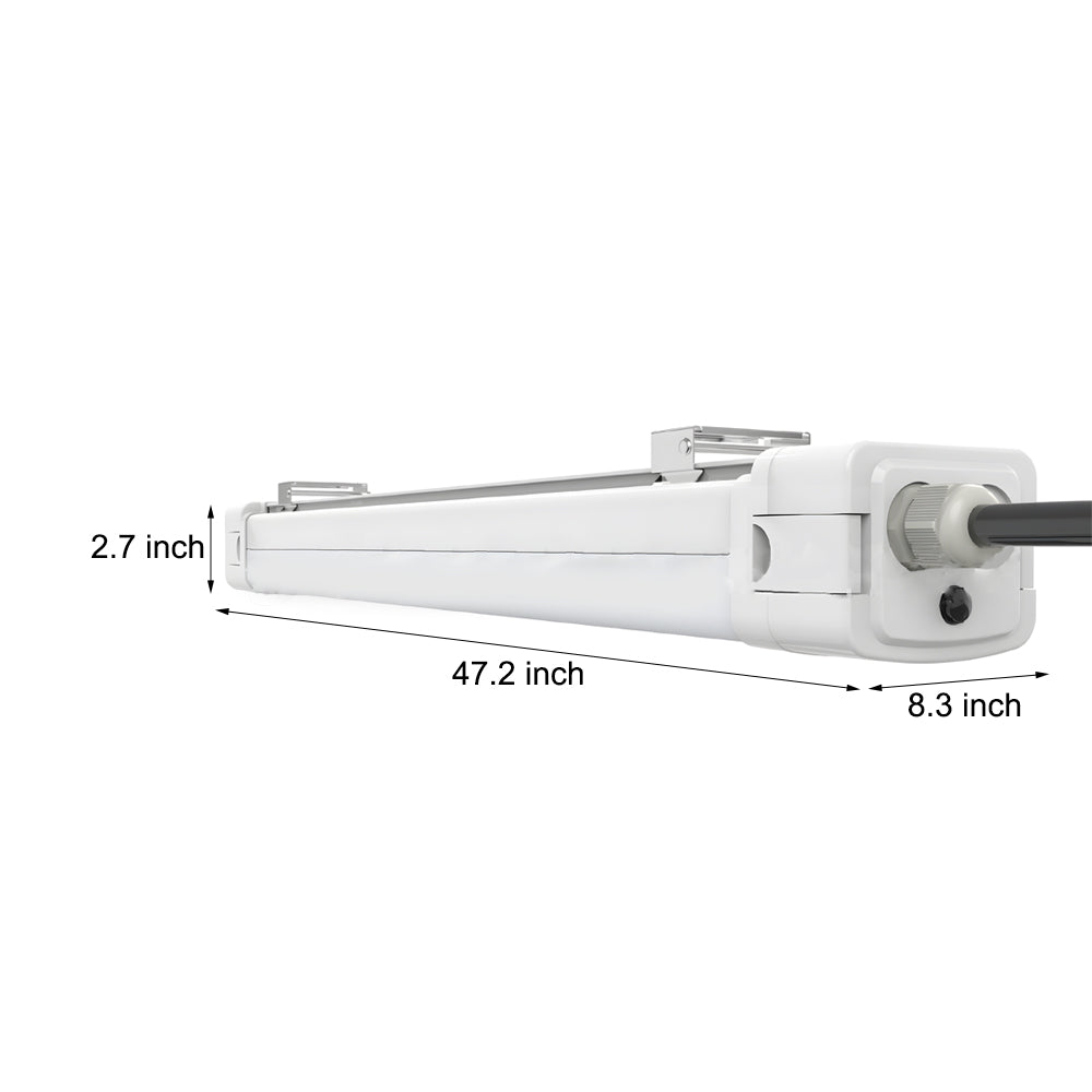 47 Inch Led Linear Tri Proof Light Ip65 White Vapor Tight Flush Mount Ceiling Light 3000K 5000K