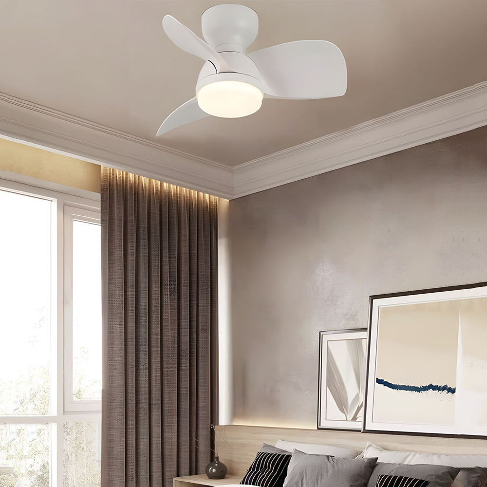 22 31 3 Blades Cute Space Saving Ceiling Fan Light With 6 Speed Remote Control