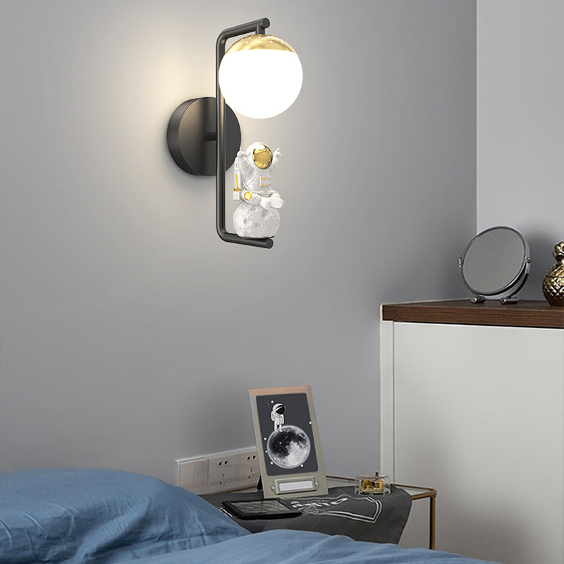 Cartoon Astronaut Decor Wall Lights Fixture Ha098346