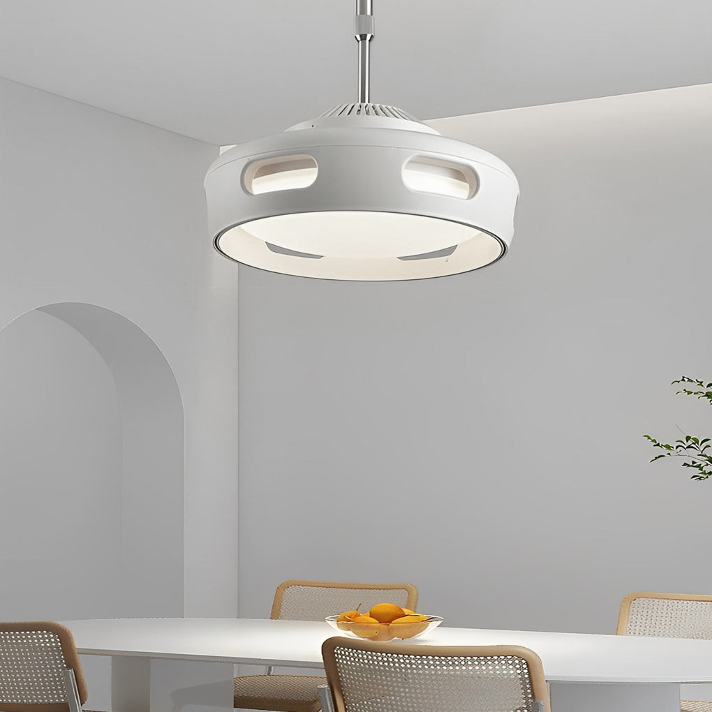 Round Smart Mute Bladeless Ceiling Fan Ha083514