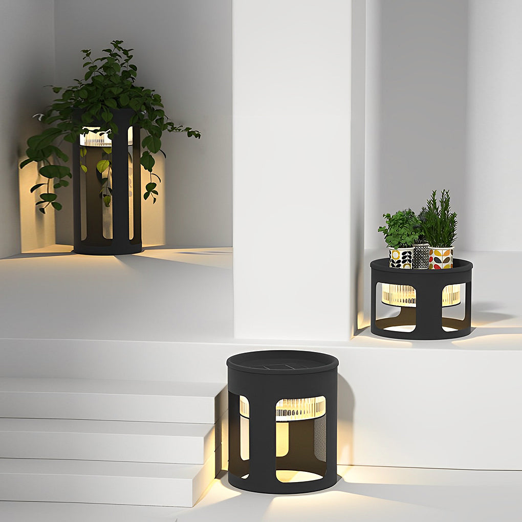 Round Solar Powered Outdoor Lights Ha080964