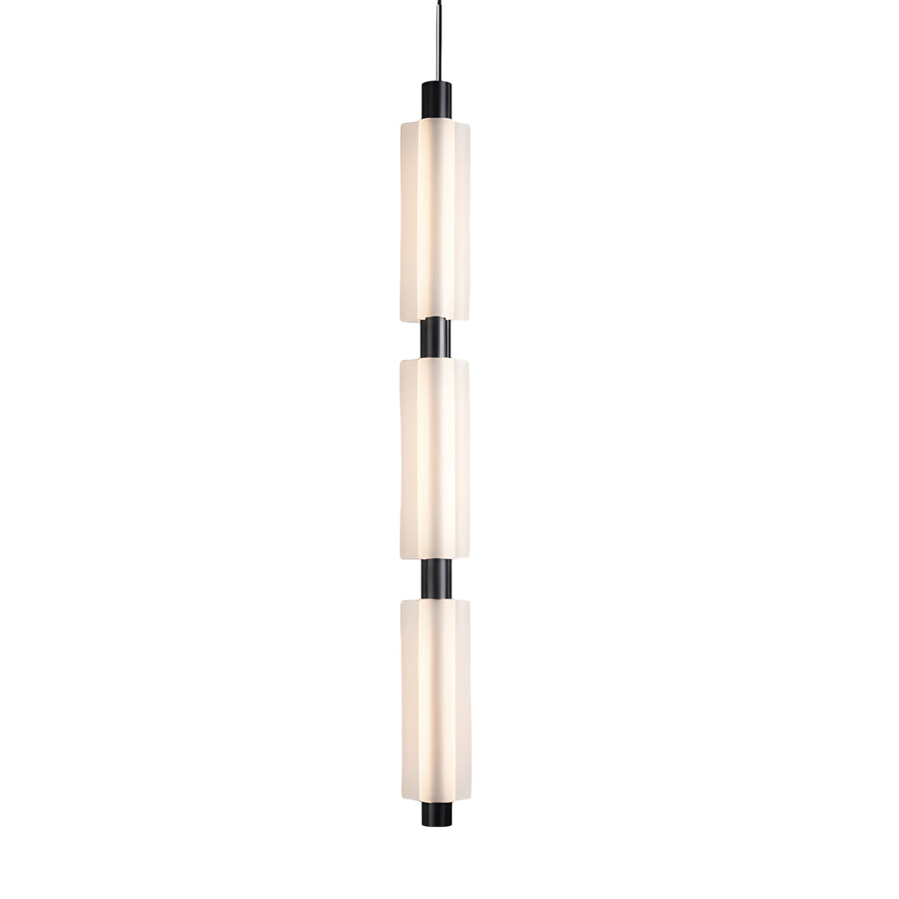 1 2 3 Heads Acrylic Cylinder Pendant Lights Modern Hanging Lamp In Gold Black