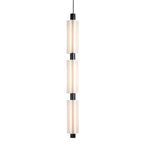 1 2 3 Heads Acrylic Cylinder Pendant Lights Modern Hanging Lamp In Gold Black