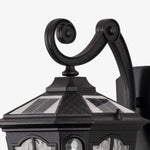 Retro Black Solar Outdoor Wall Light Ha092382