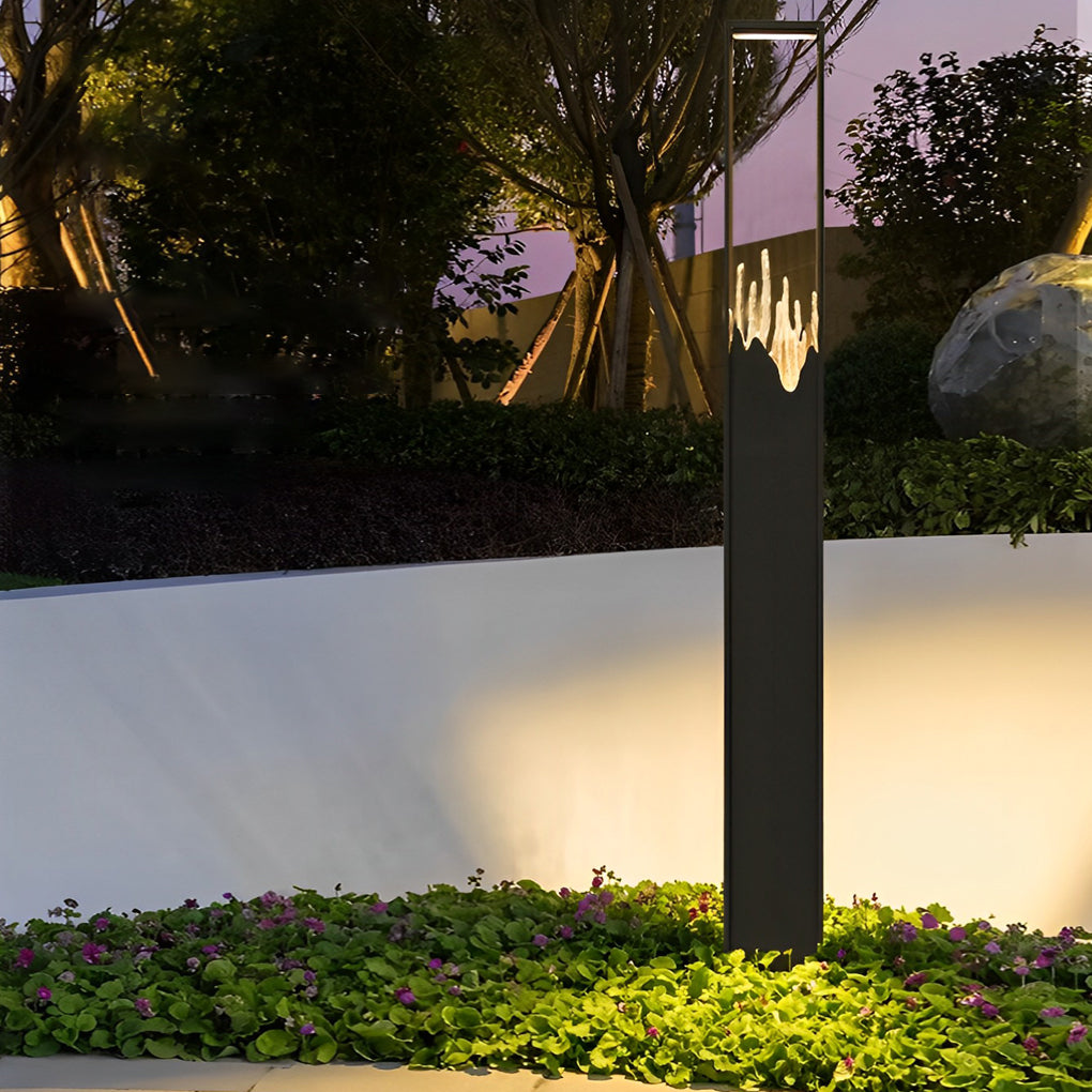 Modern Rectangular Glass LED Pathway Lights for Elegant Outdoor Spaces