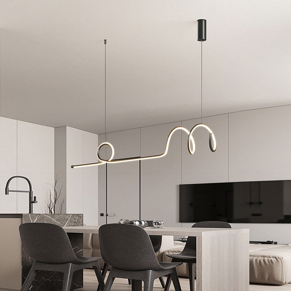 Waves Circular Led Pendant Light Ha081941