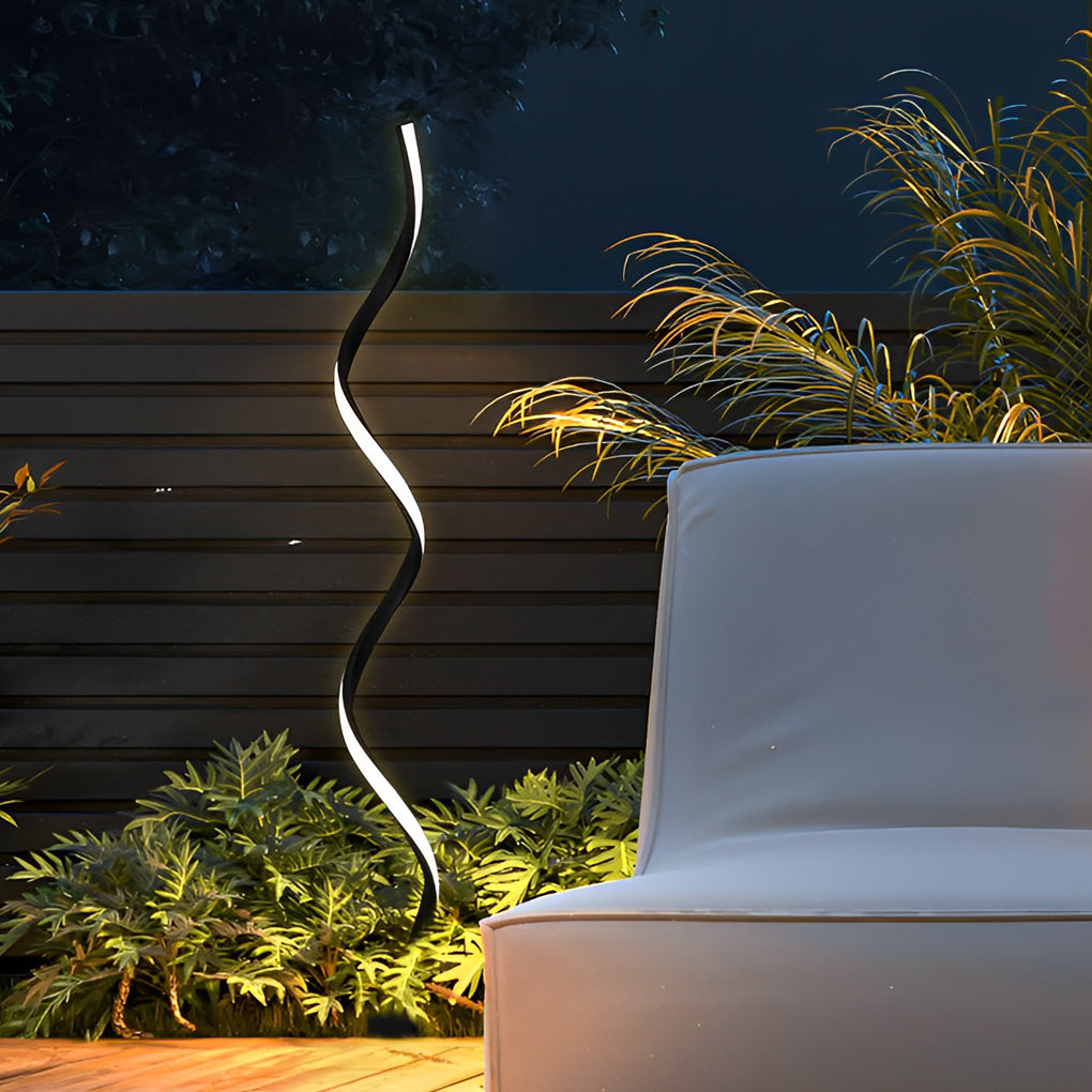 Twisted Seaweed Shaped Solar Lawn Lights Li002228
