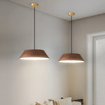 15 74 Inch Round Wood Japanese Style Led Pendant Light