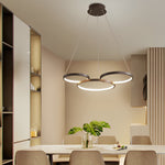 Aurelia Triple Ring LED Chandelier with Remote Dimmable Lighting