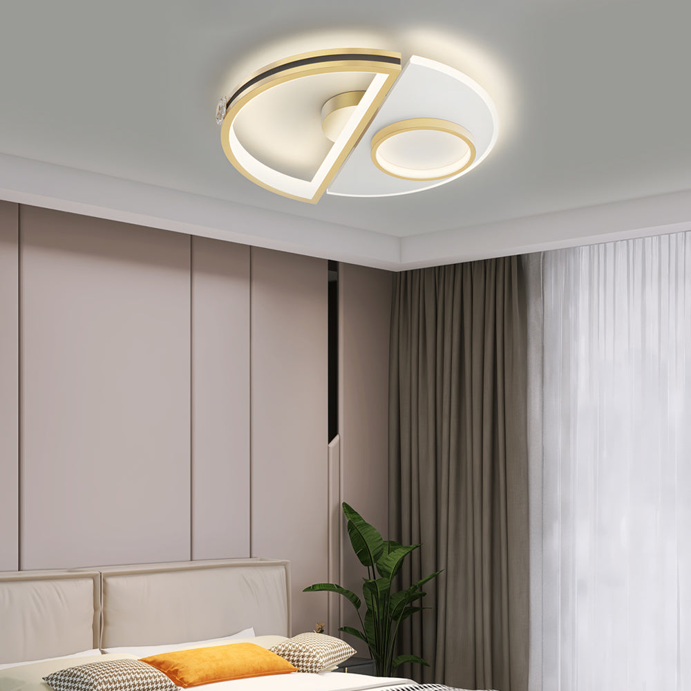 Semicircular Splicing Acrylic Three Step Dimming Modern Led Ceiling Lights