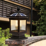 Vintage Waterproof Solar Fence Post Light Ha083051