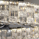 23 6 In Crystal Led Lighting Semi Enclosed Low Profile Ceiling Fan