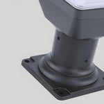 Black Square Solar Led Pier Mount Post Light