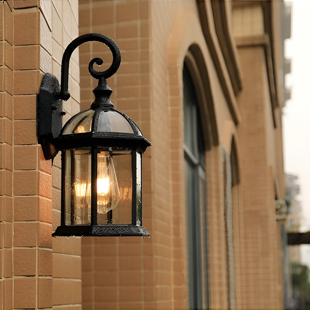 Double Layer Waterproof Glass E27 Vintage Wall Sconce Lighting Wall Lamp