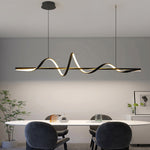 Aurelia 360° Rotating LED Chandelier — Nordic Modern Pendant Light for Dining and Living Spaces