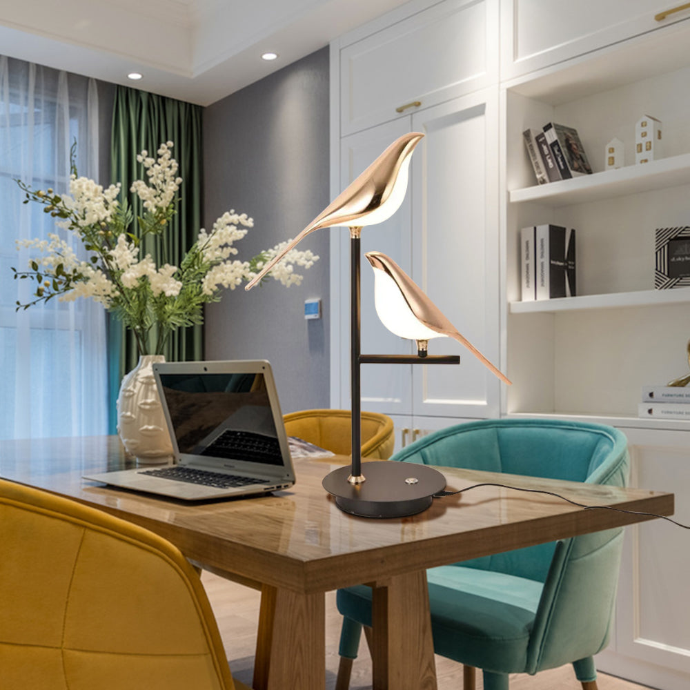 Chic Double Bird Table Lamp