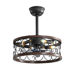 Retro Led Bladeless Ceiling Fans With Remote Ha084443