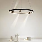 Aurelia Round LED Chandelier with Adjustable Spotlights for Modern Interiors