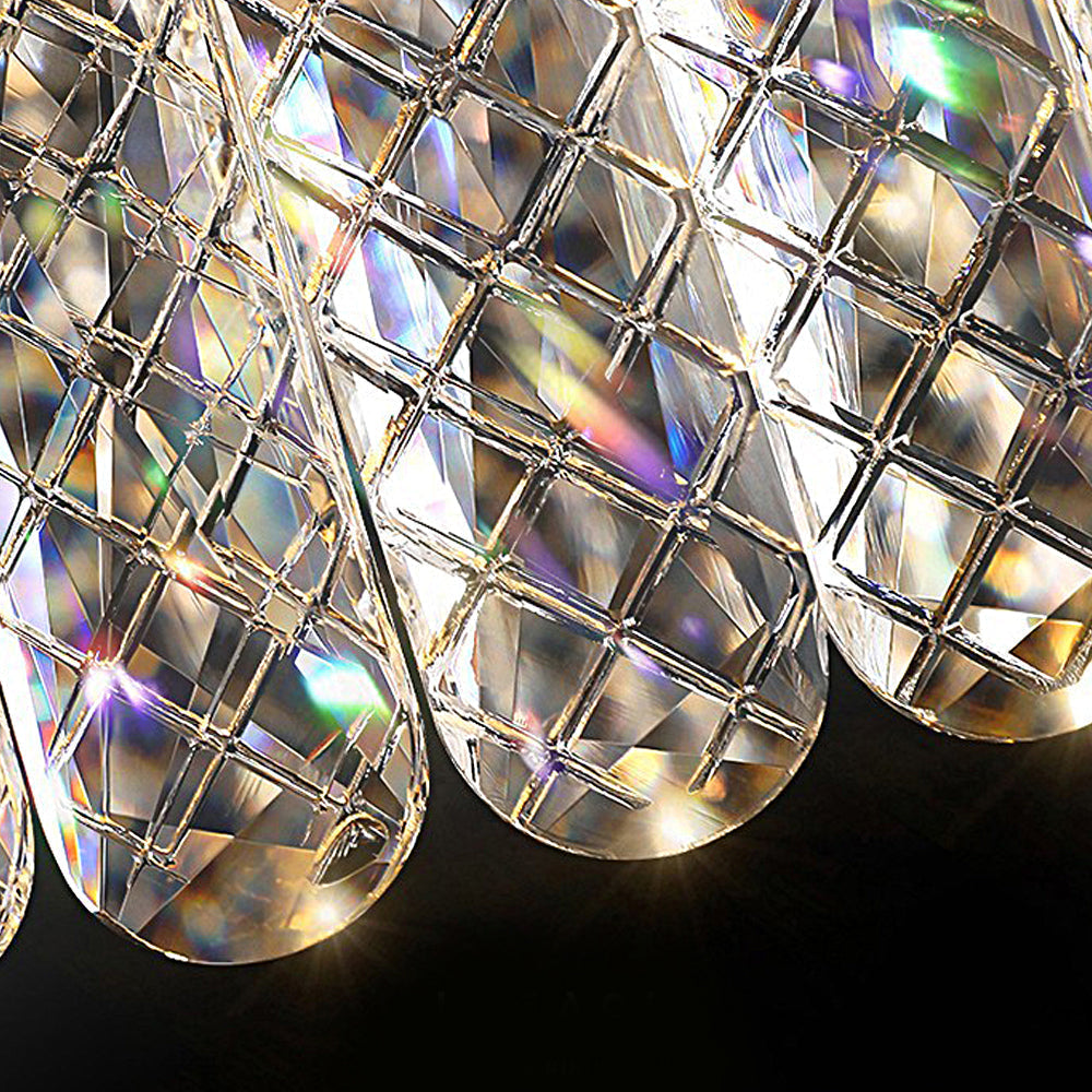 Creative Round Crystal 3 Step Dimming Led Luxury Modern Chandelier