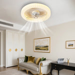 White Round Design Ceiling Fan With Led Lights
