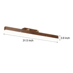 Walnut Led Wood Bathroom Vanity Light 31 Inch