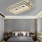 Creative Rectangular Ceiling Fan Lamp Ha082757