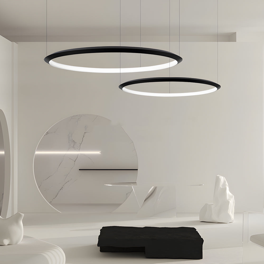 Black Ring Chandelier Led Pendant