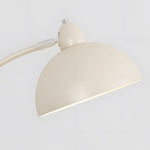 White Task Chrome Arc Floor Lamp With Dome Shade