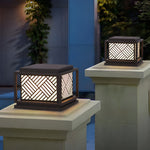Square Waterproof Led Modern Outdoor Solar Post Lights