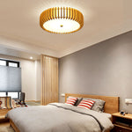 Wood Round Nordic Bedroom Ceiling Light Li002619