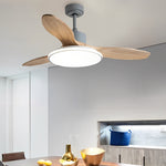 Wood Mute Led Nordic Ceiling Fans Ha079314