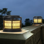 Round Solar Fence Post Lights Ha079569