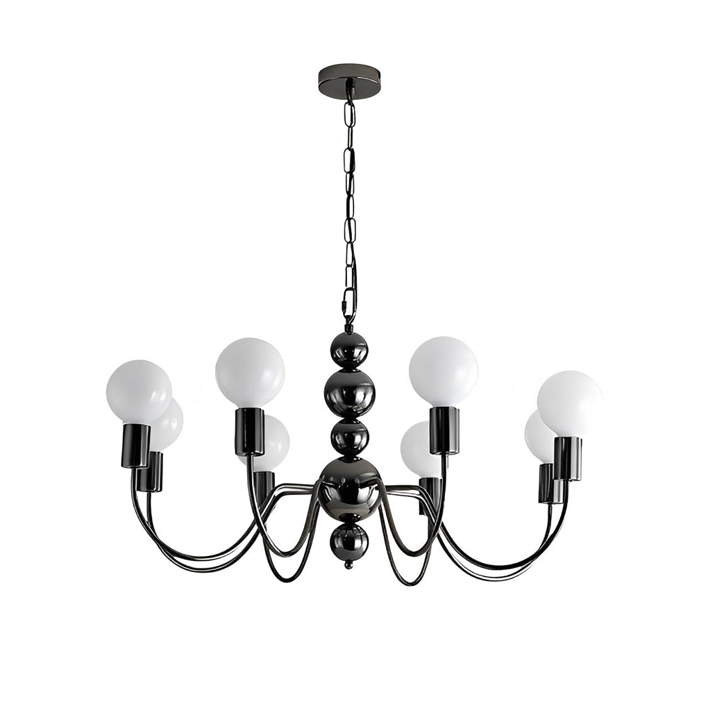 Aurelia Glass Globe Chandelier — Modern French Minimalist Pendant Light