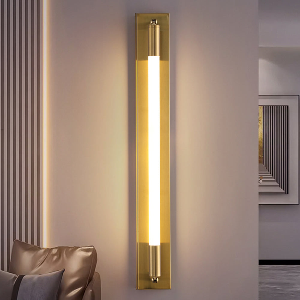 19 68 Acrylic Tube 1 Light Led Wall Lights Indoor Black Gold Chrome Base