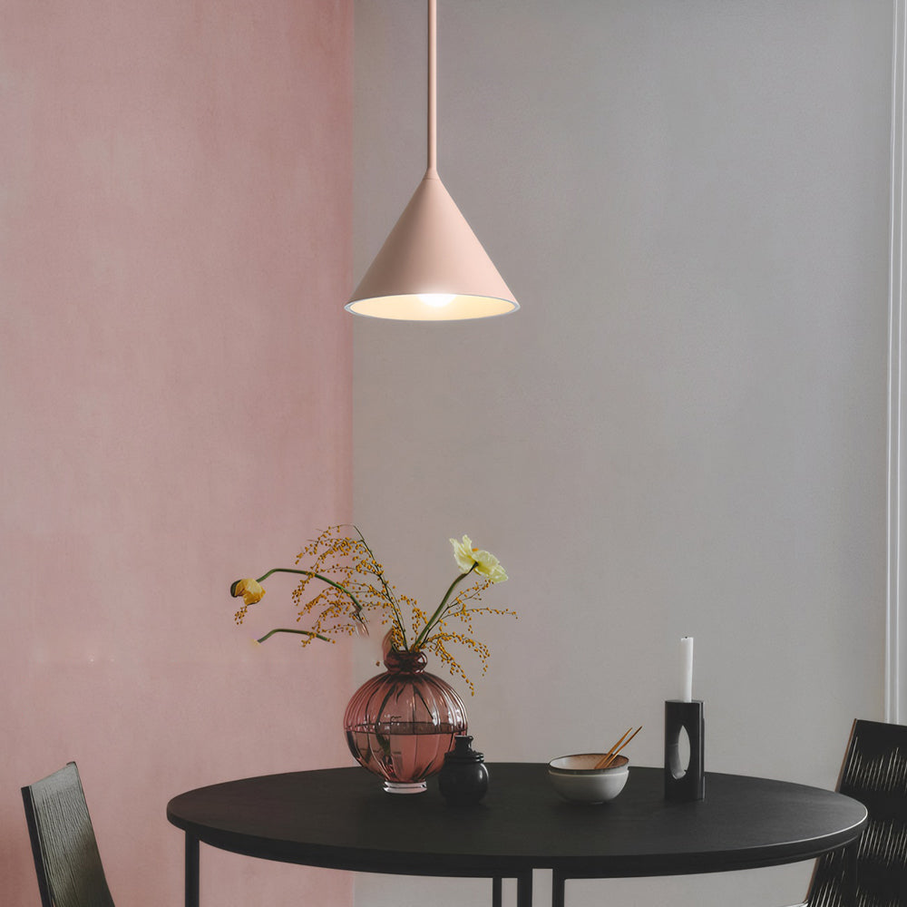 1 Light Resin Pink Figura Arc Pendant Lamp