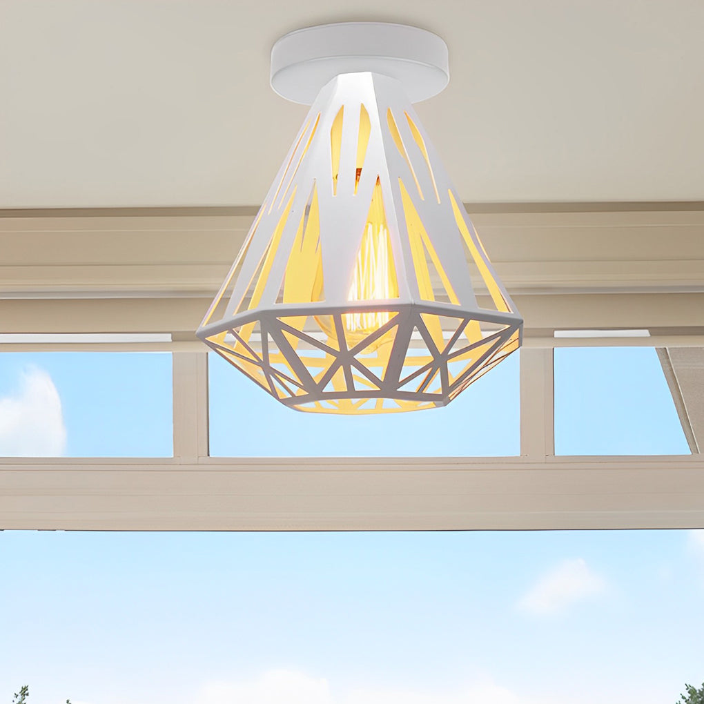 Retro Cage Led Ceiling Light Ha085021