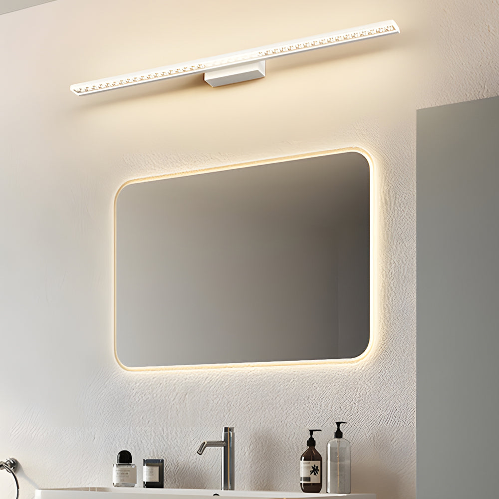 Modern Led Vanity Light Geometric Acrylic Shade 3 Step Dimming