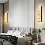 Modern Brass 1 Light Led Wall Sconces Rectangle Wall Light In Ice Resin