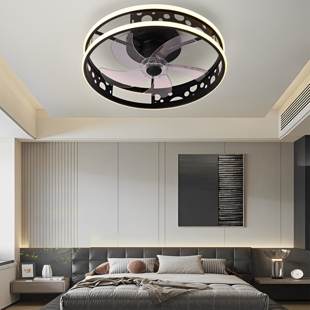 Round Led Bladeless Ceiling Fan Ha082858