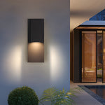 Rectangle Waterproof Led Black Outdoor Wall Lamp