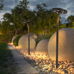 Mushroom LED Pathway Light in Brown Aluminum for Garden and Lawn