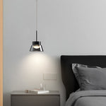 1 2 Light Smoked Gray Glass Pendant Light Led Island Glass Chandelier Black Hanging Ceiling Lamp For Bedroom