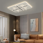 Ultra Thin Rectangular 3 Step Dimming Modern Ceiling Lights With Spotlights